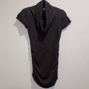 A PEA IN THE POD Maternity Sz S Cowl Neck Brown Sweater Shirt Soft Spandex Fall